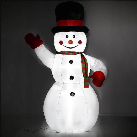 Illuminated Christmas Plastic Figure SNowman White Height 240cm 3pcs