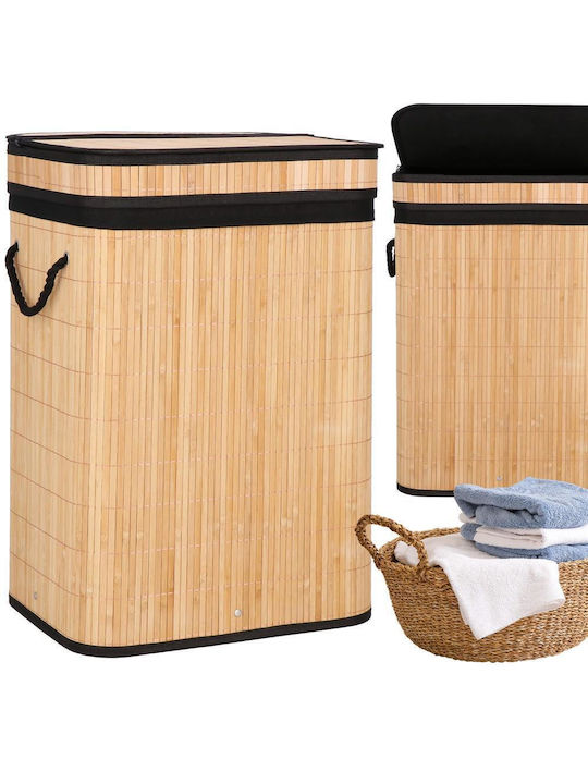 Καλάθι Απλύτων Bamboo 72lt με Καπάκι 42x33x60cm Καφέ Καλάθι Απλύτων Bamboo 72lt με Καπάκι 42x33x60cm Καφέ