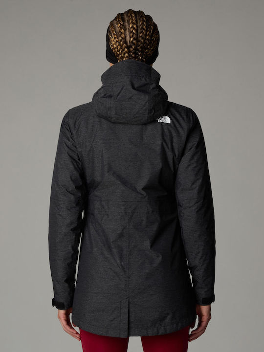 The North Face Kurz Damen Parka Jacke für Winter Schwarz