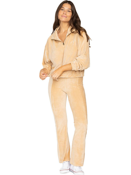 Coffee Time Women's Sweatshirt Jacket Khaki