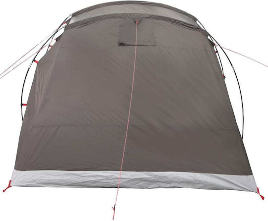 vidaXL Camping Tent Tunnel Brown for 4 People 472x245x192cm