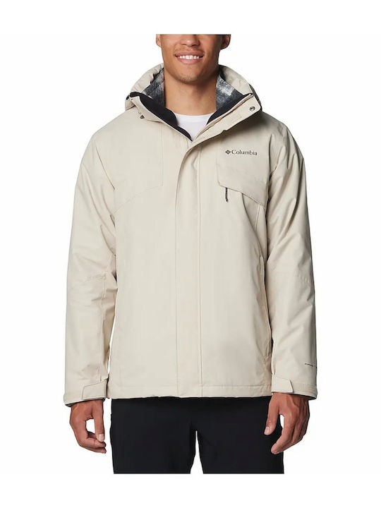 Columbia Bugaboo Iii Fleece 3 in 1 Men's Winter Jacket Waterproof Beige