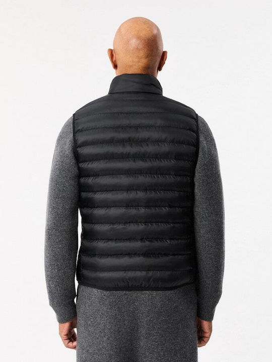 Lacoste Fără mâneci Geacă pentru bărbați Puffer Impermeabil BLACK