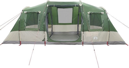 vidaXL Camping Tent Tunnel Green for 4 People 472x245x192cm