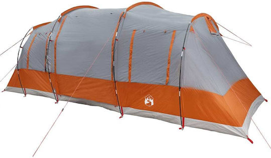 vidaXL Camping Tunnel Tent for 4 People Orange 472x245x192cm