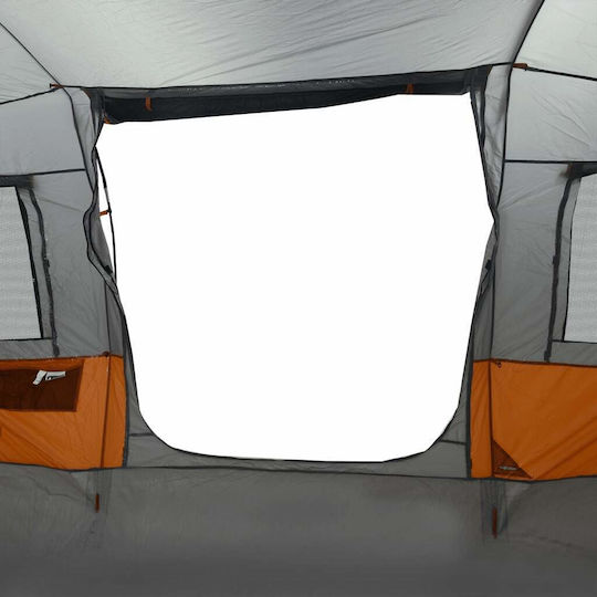 vidaXL Camping Tunnel Tent for 4 People Orange 472x245x192cm