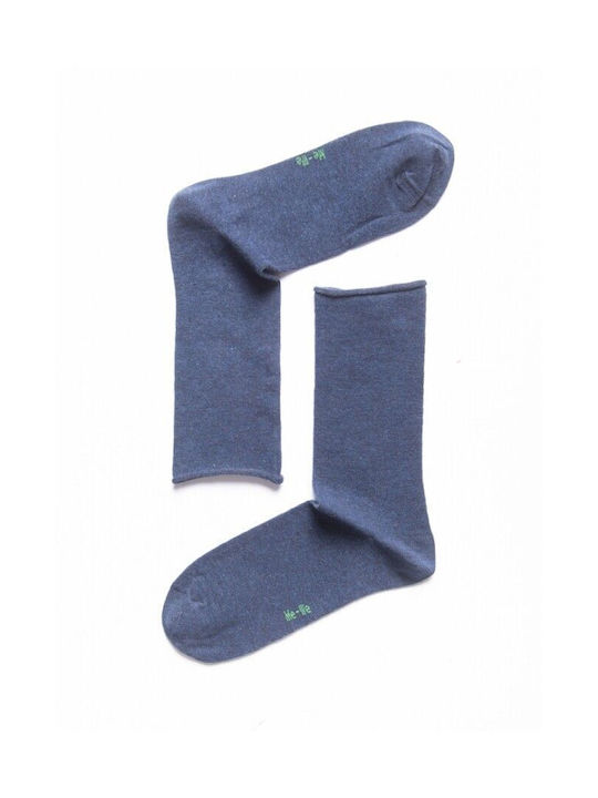 ME-WE Women's Solid Color Socks BLUE