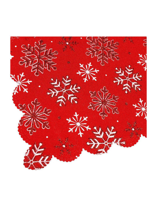 Weihnachtlich Tischtuch Stoff Rot L34xB187cm.
