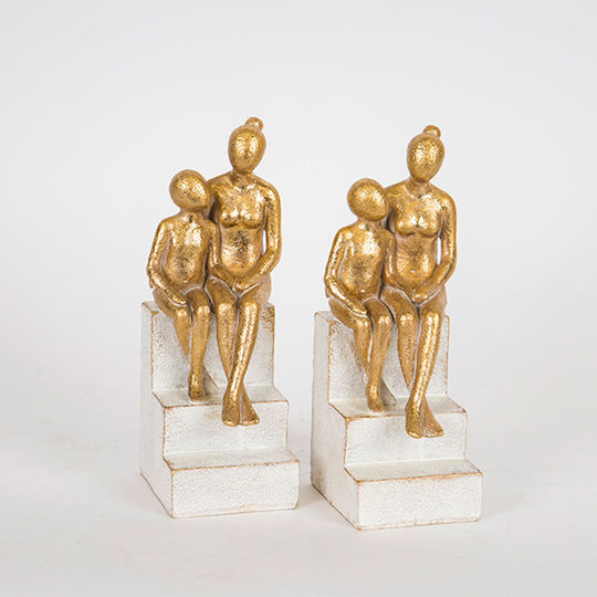 Book End Holder in Gold Colour 8x21.7x8cm 2 Pieces