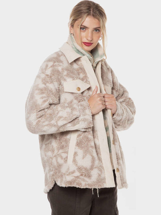Coastal Waves Women's Cardigan Beige