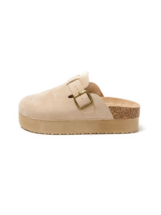 Jomix Winter Women's Slippers in Beige color