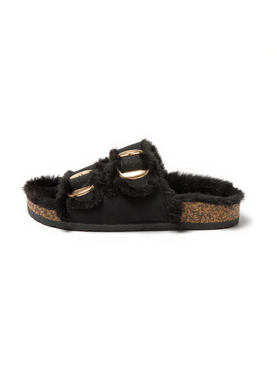 Jomix Winter Women's Slippers in Black color