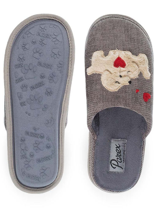 Women's Slippers with Animals Gray