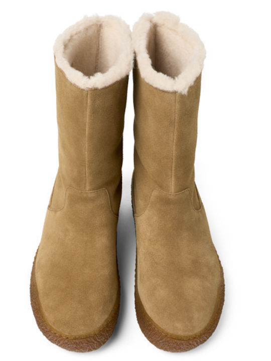 Camper Peu Terreno 261 Leather Women's Boots Brown