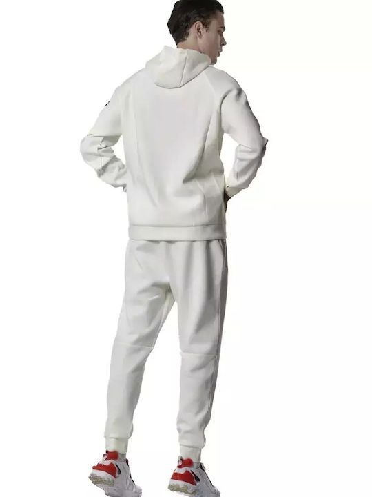 Body Action Men's Fleece Sweatpants with Rubber White