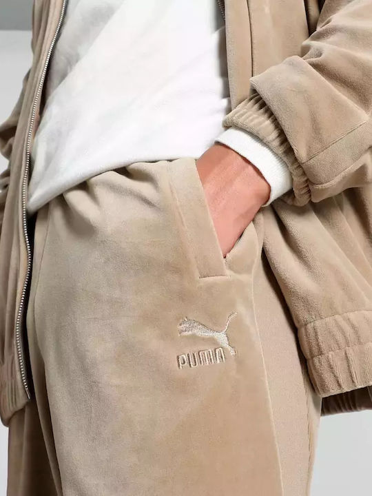 Football Sweatpants without Elastic Beige