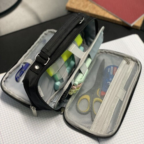 Pencil Case Full with 2 Compartments Black