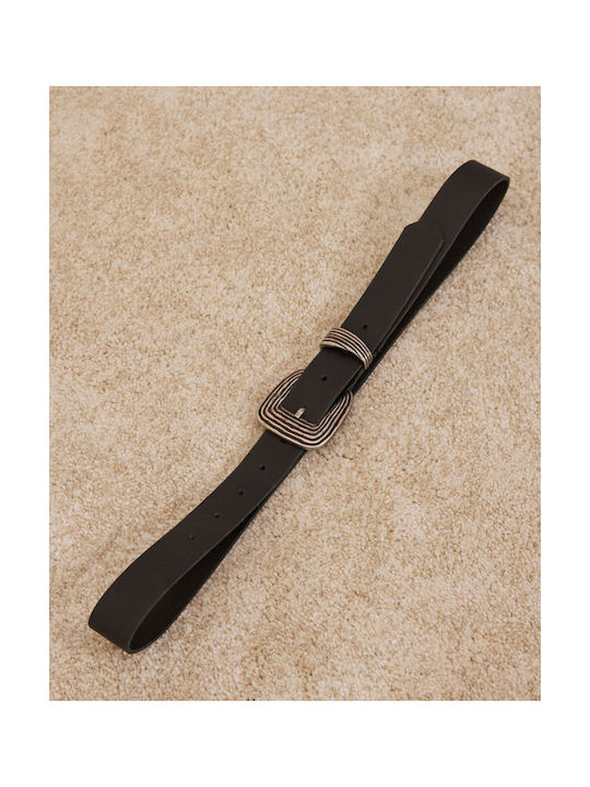 Namaste Wide Leather Women's Belt Black