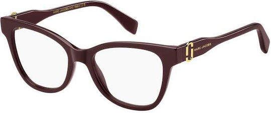 Marc Jacobs Plastic Eyeglass Frame Butterfly Burgundy marc767 lhf