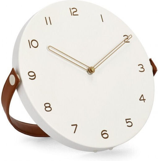 Bizzotto Josue Wall Clock White 32x5cm