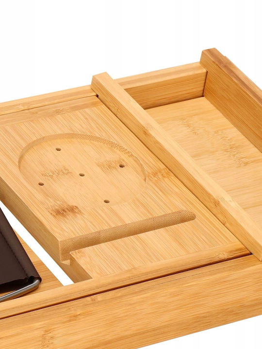 Dl Natural Bamboo Bathtub Tray Sersimo 1024 Extendable 75-110x23cm
