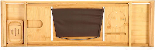 Dl Natural Bamboo Bathtub Tray Sersimo 1024 Extendable 75-110x23cm