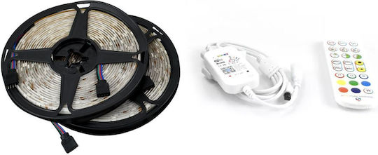 Rixme Αδιάβροχη Smart Ταινία LED Wi-Fi RGB Φως 5m Τύπου SMD5050 με Τηλεχειριστήριο