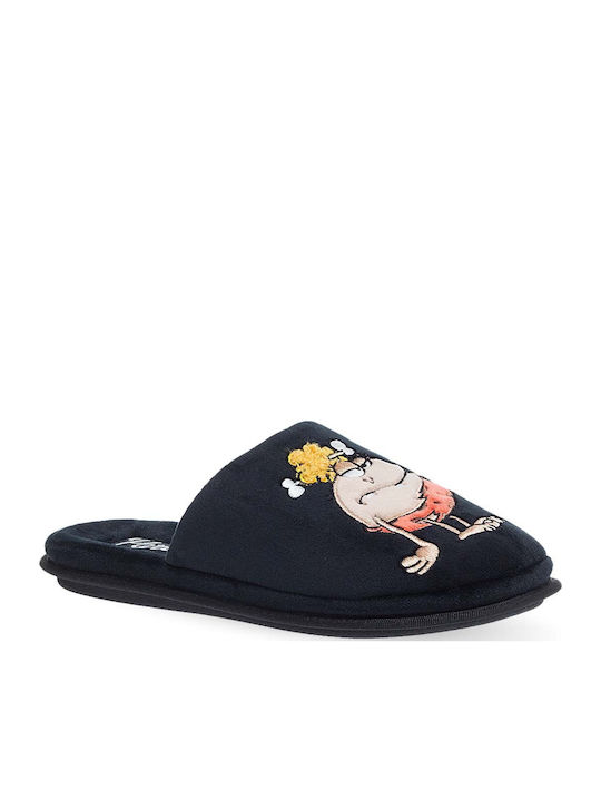 Men's Printed Slippers Black