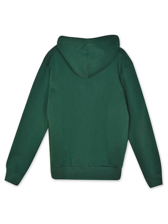 BodyTalk Men's Sweatshirt with Hood and Pockets GREEN