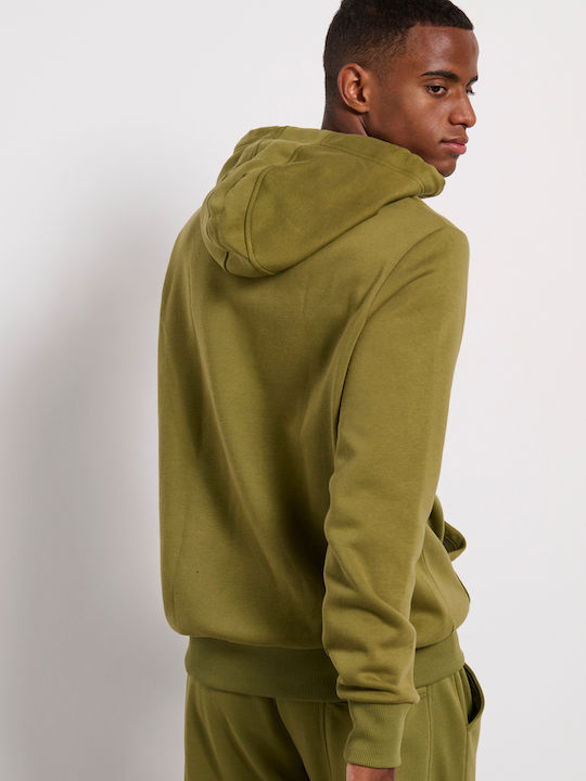 BodyTalk Men's Sweatshirt with Hood and Pockets Green