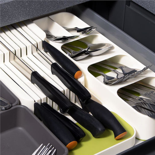 Tăvi Pentru Tacâmuri De Sertar Din Plastic 40x11x5.5cm Albă