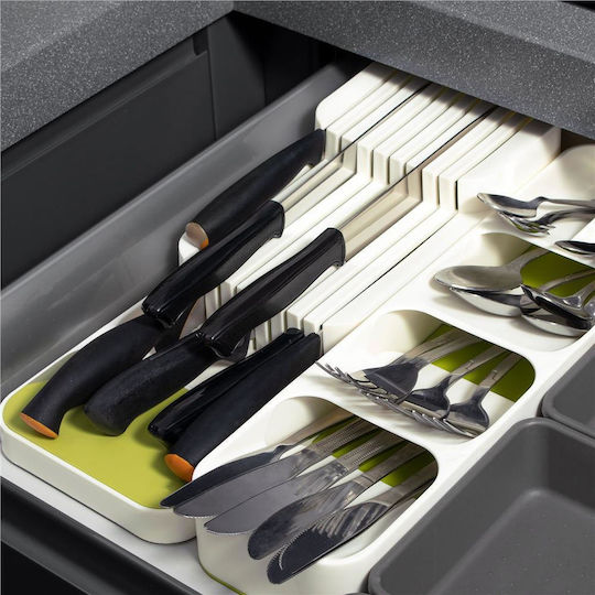 Tăvi Pentru Tacâmuri De Sertar Din Plastic 40x11x5.5cm Albă