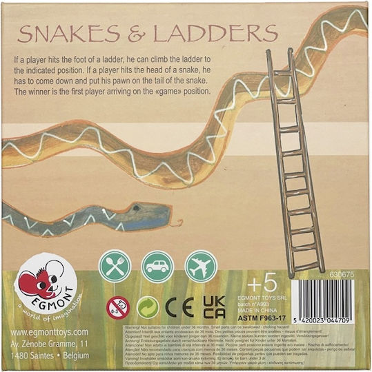 Joc de Societate Snakes & Ladders 5+ Ani Egmont