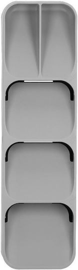 Besteckeinsatz für Schubladen Kunststoff 40x11x5,5 cm Grau