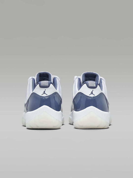Air  11 Retro Low Herren Sneakers White / Midnight Navy / Diffused Blue / Football Grey