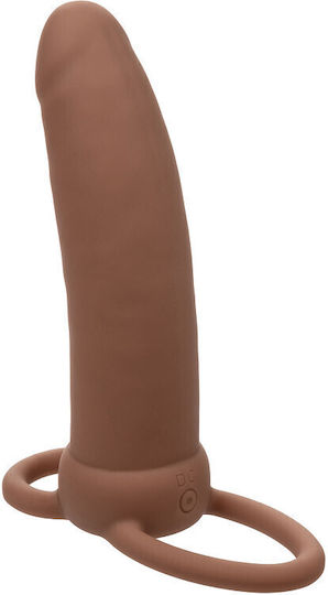 Calexotics Performance Maxx Rechargeable Thick Dual Penetrator Brown Skin Tone