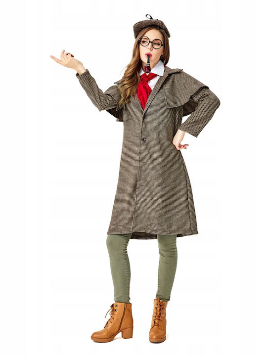 Costum Sherlock Holmes Femei Deghizare Detectiv Sherlock Halloween L