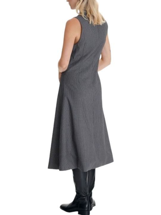 Ale - The Non Usual Casual Midi Hemdkleid Kleid Gray