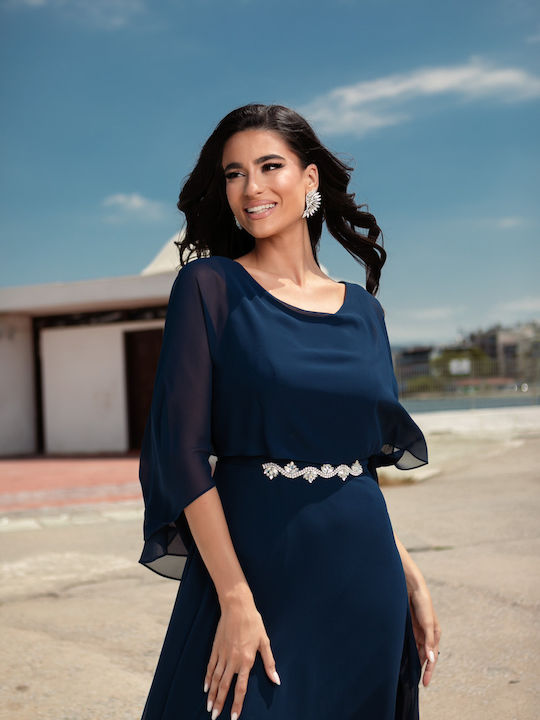 Sommer Maxi Kleid für Hochzeit / Taufe Blau