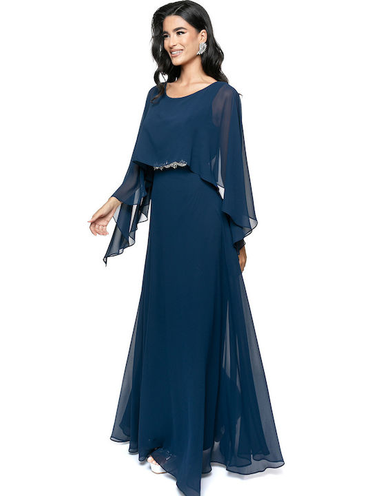 Sommer Maxi Kleid für Hochzeit / Taufe Blau