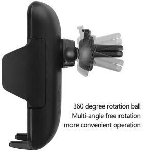 Suport Auto pentru Ventilație + Ventuză 10W Qi Standard Încărcare Rapidă Wireless Tip-C Cwcph-d1