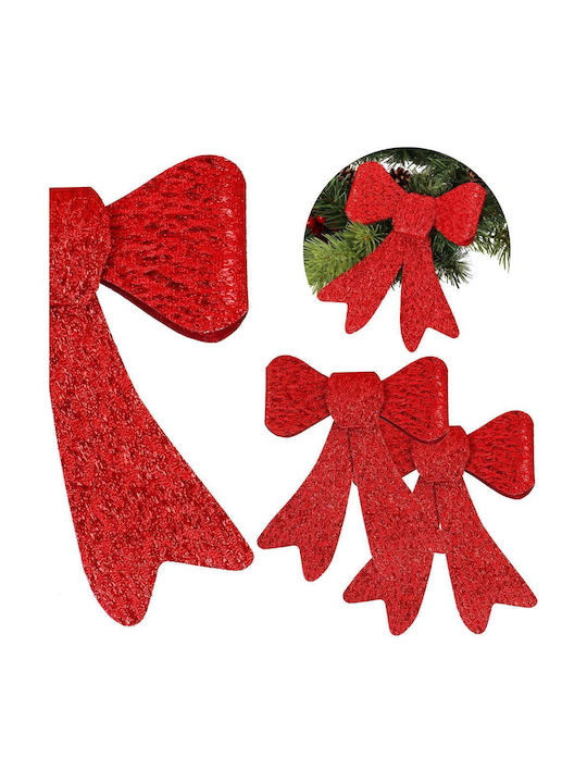 Hängender Bogen Ornament Kunststoff Rot Set 2Stück