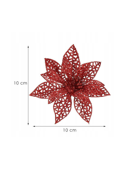 Ornament suspendat Floare Roșu 10x10buc Set 10buc