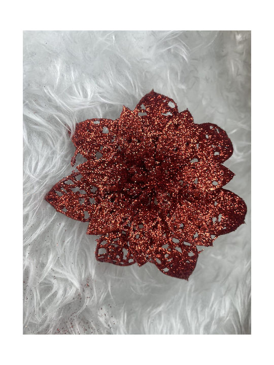 Ornament suspendat Floare Roșu 10x10buc Set 10buc