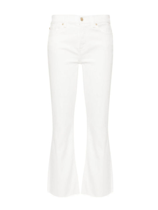 7 for all Mankind Women's Jean Trousers Vintage White