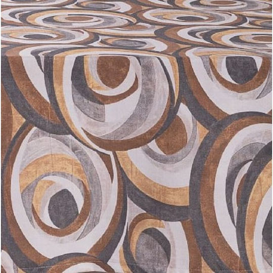 Teoran Tischtuch Merida Braun 135x135cm