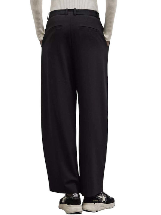 Damen Hoch tailliert Stoff Hose Ink