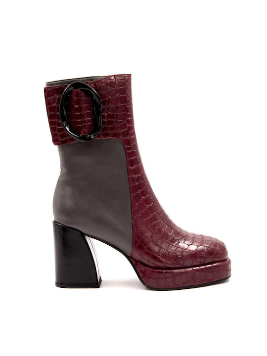 Noa Harmon Women's Ankle Boots Burgundy