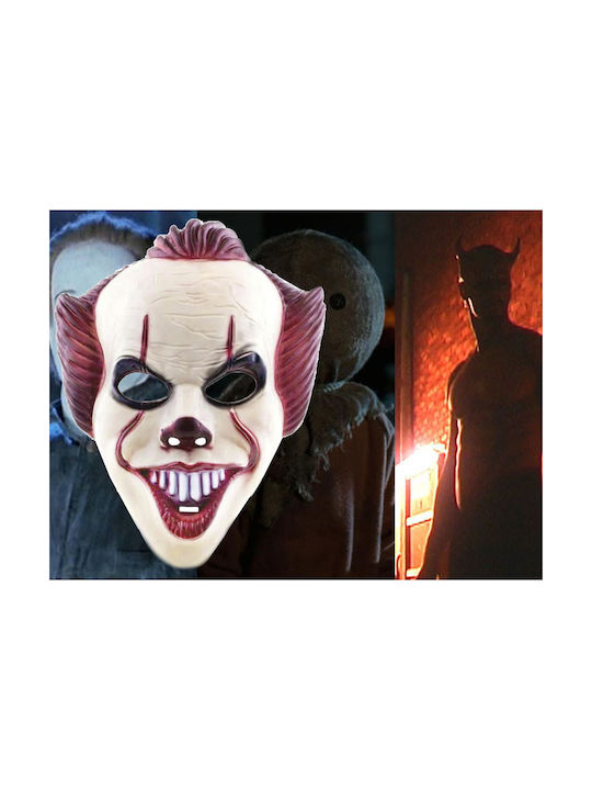 Masca de Halloween Zola Clovn Groază It Zâmbăreț Bandă Elastică Orificii de Ventilație Nas Gură