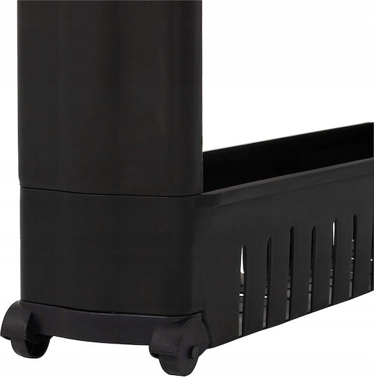 Sersimo Lebensmittelregal Kunststoff 3 Ebenen Schwarz 54x12.5x70cm